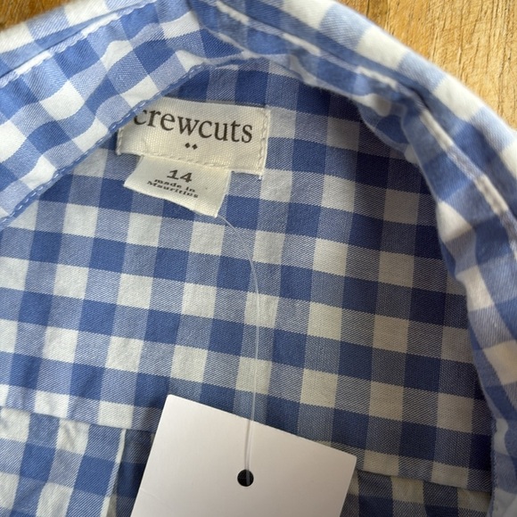 NWT Crewcuts Boys Gingham Shirt size 14 - Picture 2 of 5